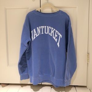 Super Cute Light Blue Nantucket Crew Neck